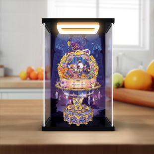 适用八音盒魔法师的演出拼装玩具积木模型回灯防尘罩亚克力展示柜