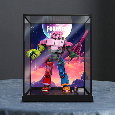 适用乐高77078机甲小队首领 碉堡之夜模型手办防尘亚克力展示柜