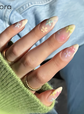 【ins法式系列】白女风纯手工穿戴甲气质显白欧美ins风美甲甲片