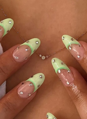 【牛油果】纯手工定制穿戴甲2023年新款ins小红书高级美甲