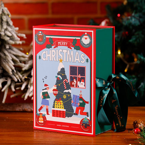 圣诞节礼盒空盒平安果包装