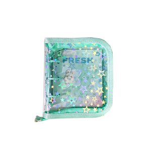 韩系小卡收纳册迷你一宫格星星拉链卡包PVC防水卡册高颜值ins风拍立得相册3寸简约可爱追星专辑小卡收藏册