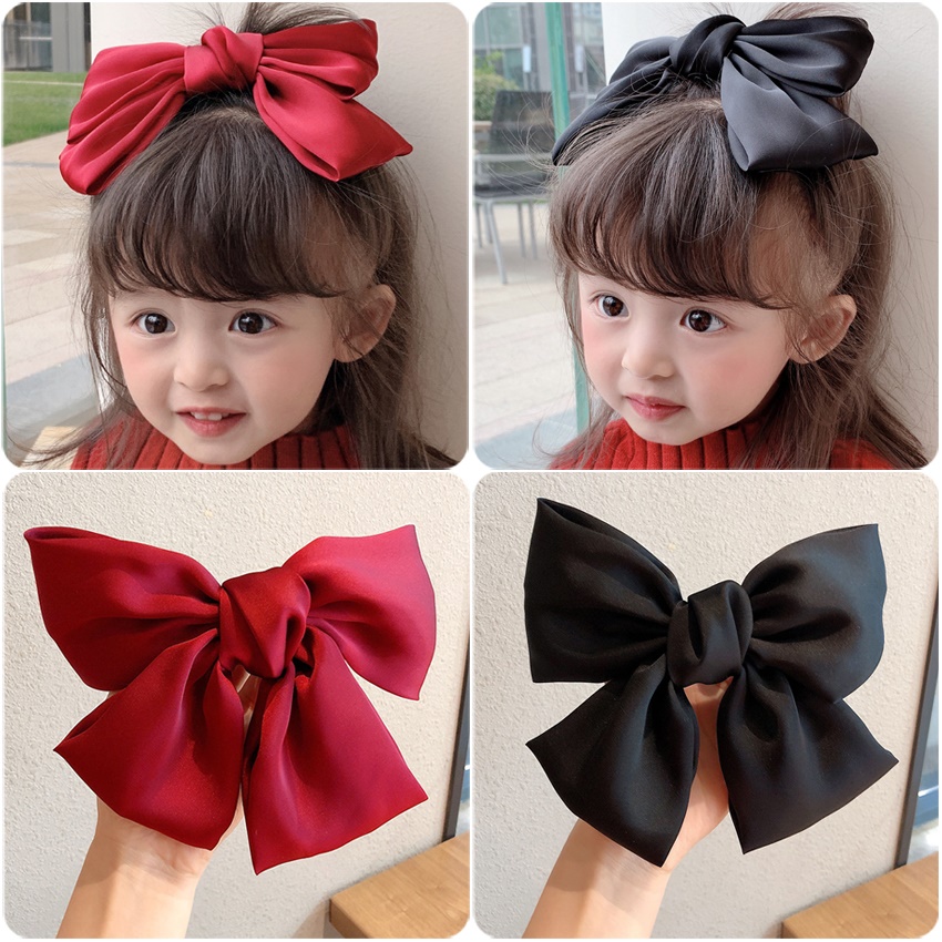 网红黑色大蝴蝶结发夹