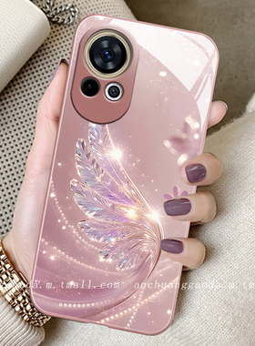 水晶飞羽适用华为nova14手机壳nova13女8se新款hinova11液态玻璃12pro高端nova9防摔全包10保护套简约