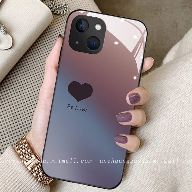 适用钢化玻璃小米手机壳简约