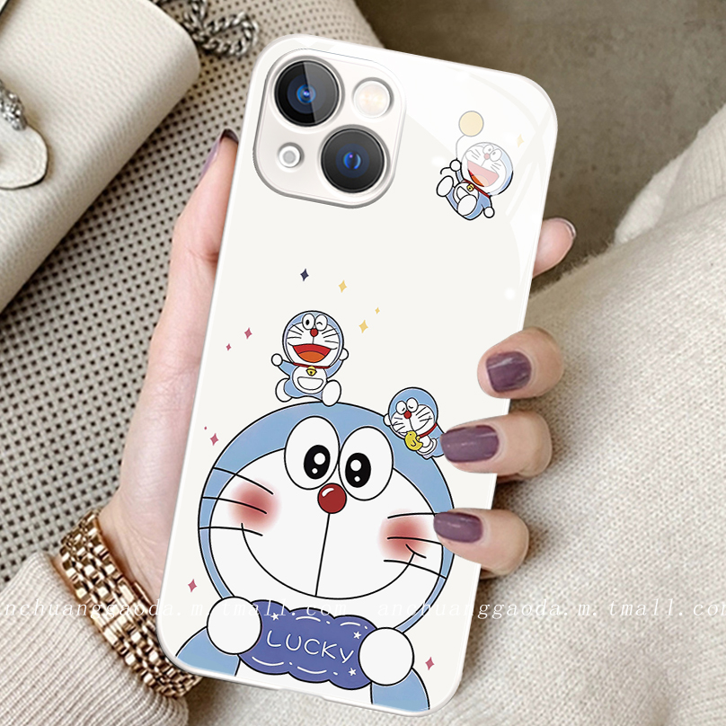 适用液态玻璃苹果手机壳简约