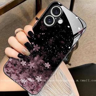 满天星花朵适用苹果16手机壳iphone15promax女14新款13液态玻璃12保护套11防摔x/xs全包xr高级感8plus简约