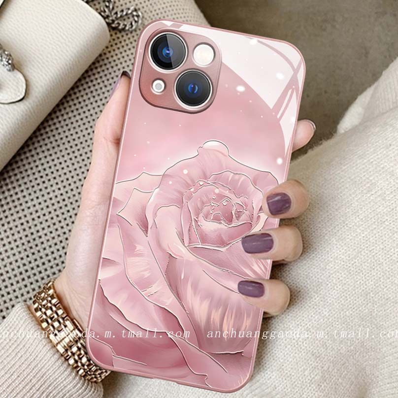 适用液态玻璃oppo手机壳简约