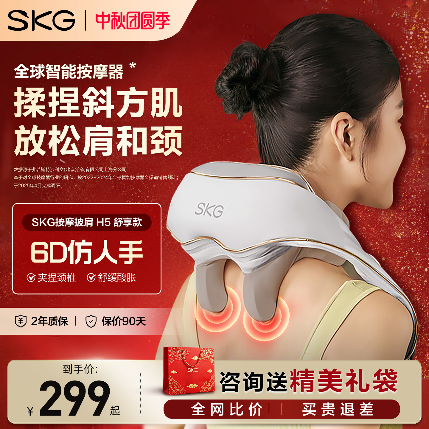 礼物推荐skg肩颈按摩仪按摩器H5图片