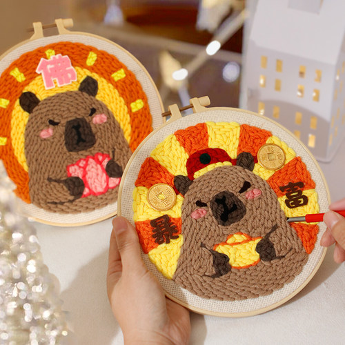 布丁多多手工戳戳绣材料包