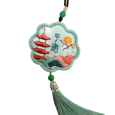 布丁多多手工刺绣平安符diy