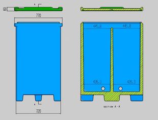 鱼缸周转箱虾箱车载短程运输节能保温一次性注塑成型