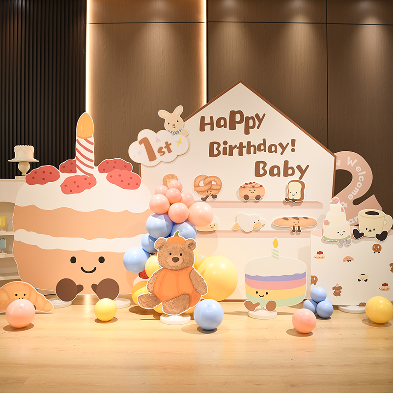 Jellycat主题宝宝儿童生日KT板