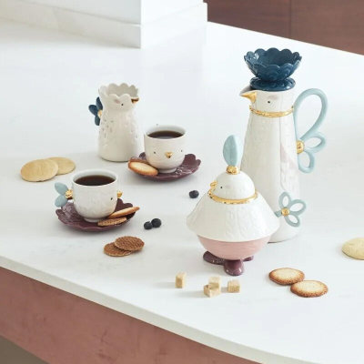 LLADRO雅致 Kawki咖啡套装 欧式餐具家装饰品乔迁圣诞礼物