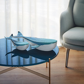 家居装 陶瓷礼物欧式 饰摆件饰品乔迁礼物 鲸鱼母子瓷偶 LLADRO雅致