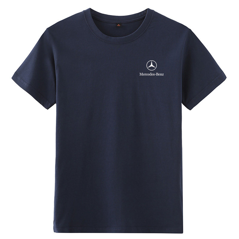 奔驰工作服短袖t恤定制印字logo