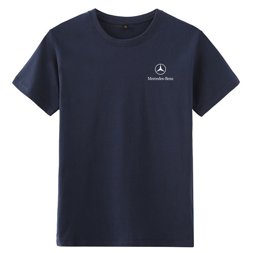 奔驰工作服短袖t恤定制印字logo