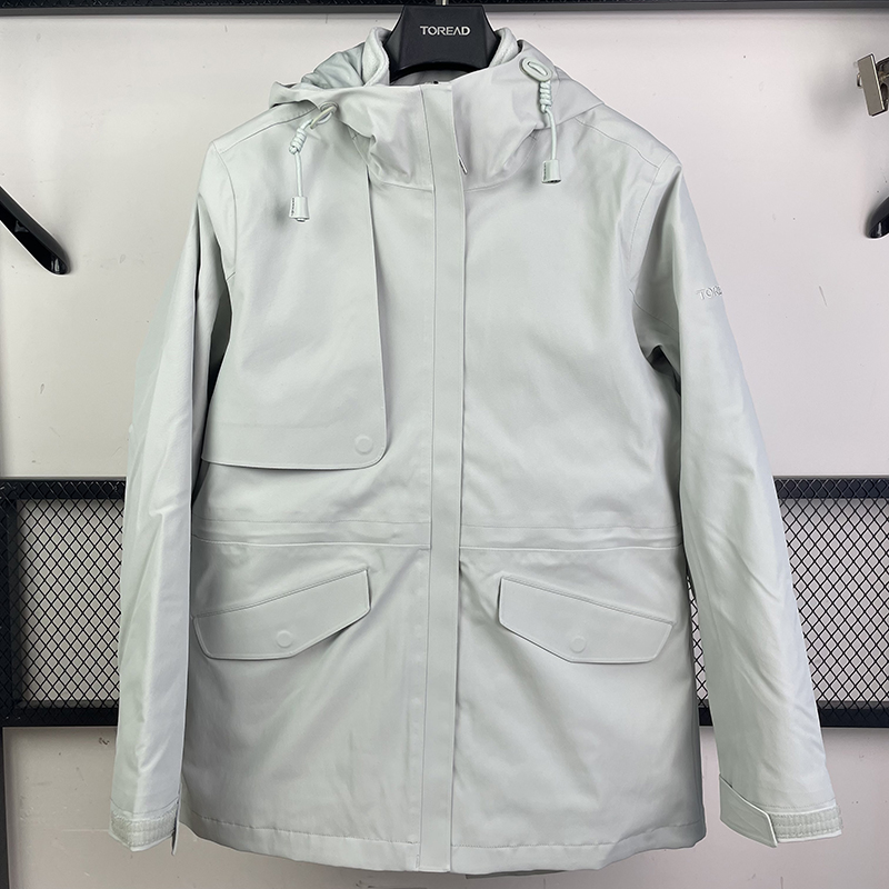 探路者防水耐磨抓绒冲锋衣