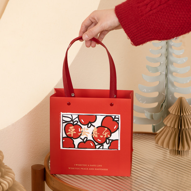 喜庆礼品袋烘焙包装袋糖果饼干零食坚果礼物包装手拎袋礼盒手提袋