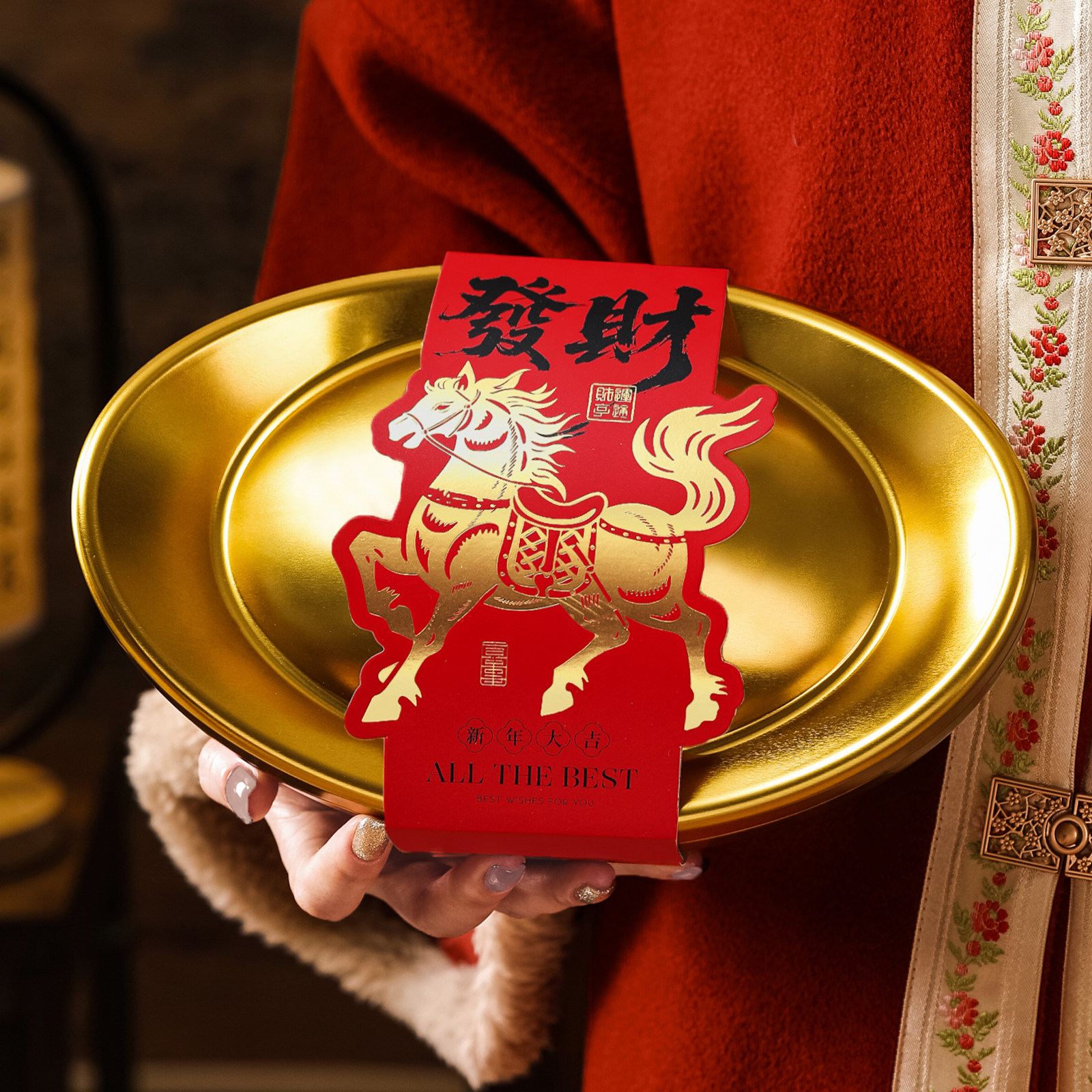 新年大金元宝高档礼盒包装盒雪花酥牛轧饼干铁盒太妃糖牛轧糖空盒