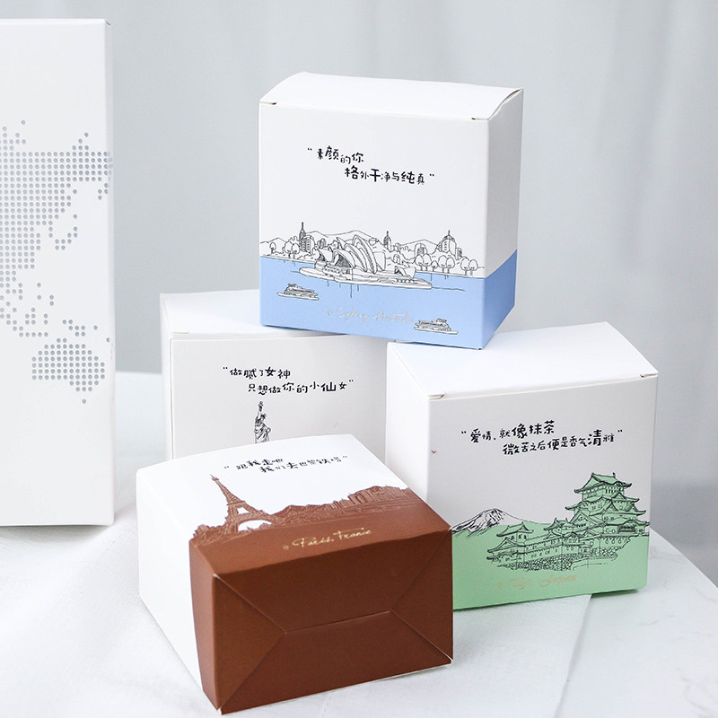 烘焙点心奶枣包装盒咖啡糖牛轧糖太妃糖打包盒雪花酥曲奇饼干盒子