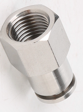 304不锈钢内螺纹直通快插气动气管快速接头直接PCF6 8 10-01 0203