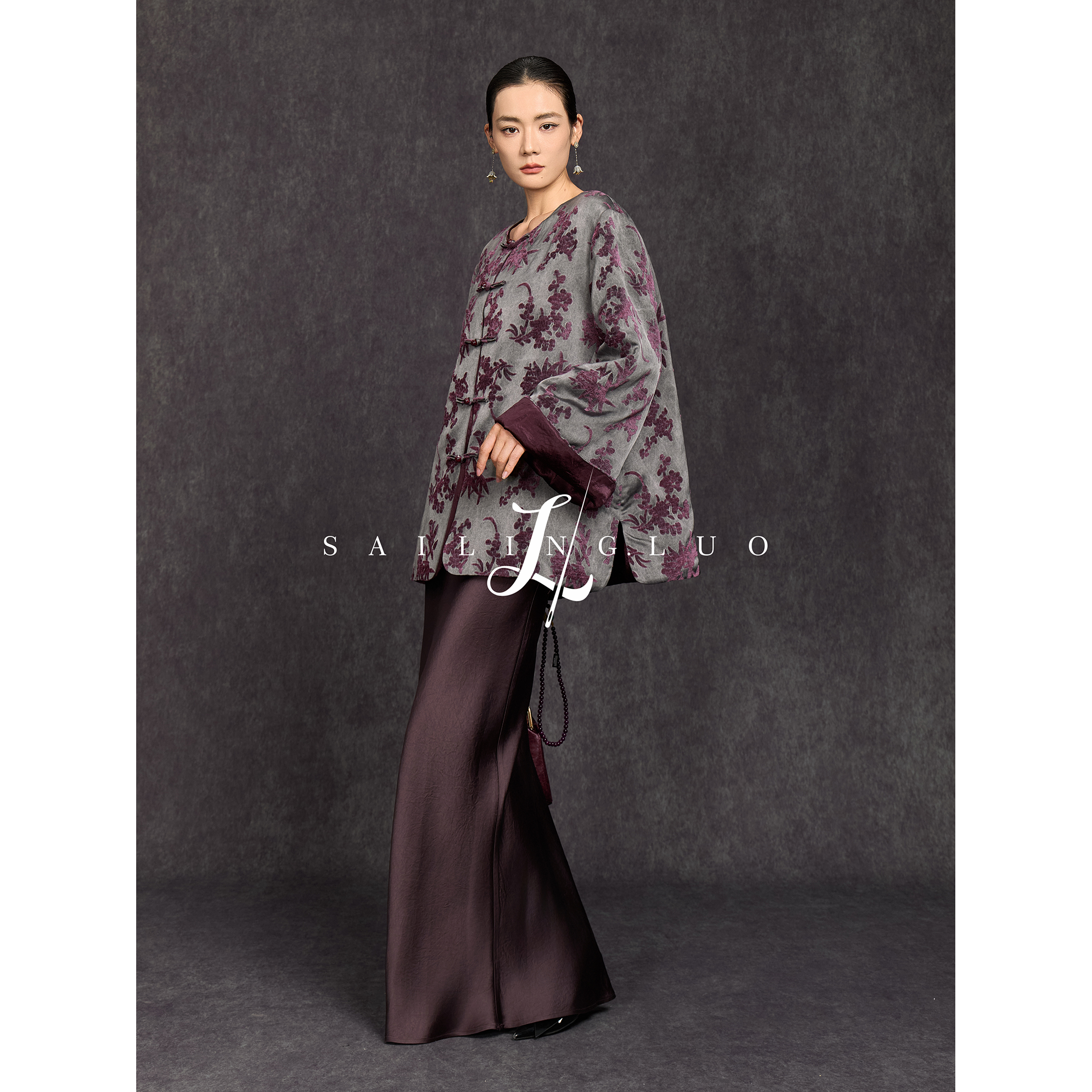 提花外套人丝国风立体花感上衣