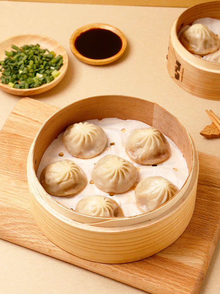 新货【】无锡小笼包灌汤包子速食速冻早餐半成品5包60只