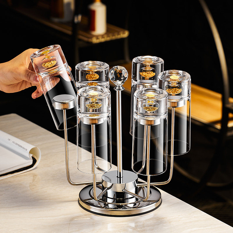 高档水晶玻璃喝水水杯轻奢金箔直身牛奶杯创意绿茶杯啤酒杯早餐杯,餐饮具,玻璃杯,淘宝优惠券,粉丝福利购,淘宝优惠卷