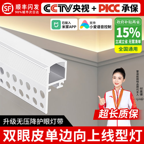 雷迪航竖装款铝槽线形灯上下发光