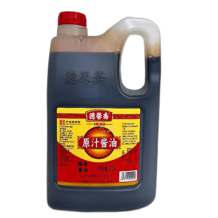 德馨斋一级原汁酱油家用油2.15L酿造酱油可蘸食海鲜做炒饭
