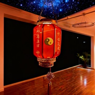 太阳能灯笼2026新款大门口阳台过年户外庭院寺庙道观太极玄道灯笼