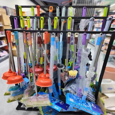 门口挂架百货展架扫把陈列支架悬挂展示柜卖货架子超市拖把展示架