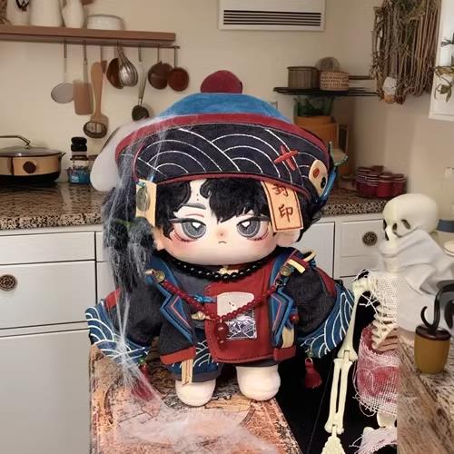 小僵尸娃衣20cm棉花娃娃衣服古风帅酷套装娃衣无属性玩偶替换装