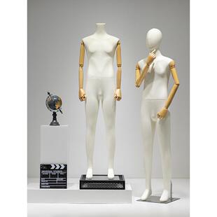 服装店男模特道具展示架半身橱窗人台假人偶全身包布男女人体模型