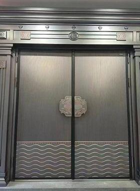 防盗门入户门铸铝门进户门锌合金别墅大门双门自建房四开 彷铜门