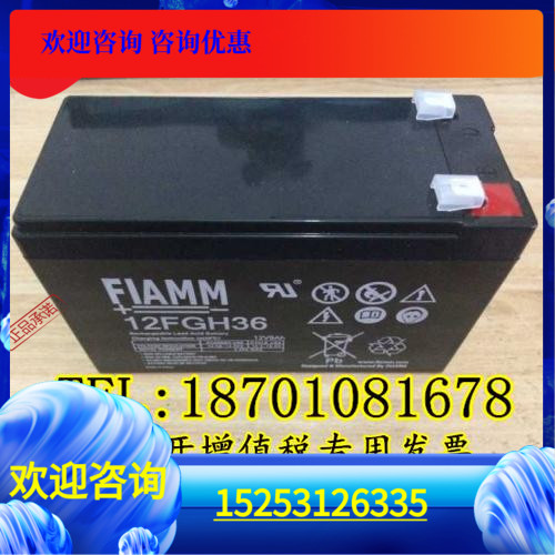 FlAMM非凡蓄电池12FGH36现货 12V9AH免维护铅酸蓄电池全新