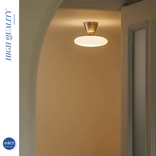 北欧limas玄关吸顶灯中古风蘑菇阳台走廊卧室衣帽间设计师玻璃灯