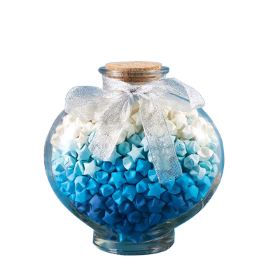 高颜值星星折纸条折星星纸