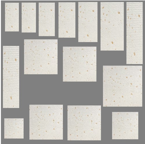 洒金水纹纸定制不干胶标签茶叶