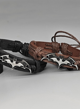 动漫周边蝙蝠翅膀手环跨境欧美网红编织影视合金手链小众学生