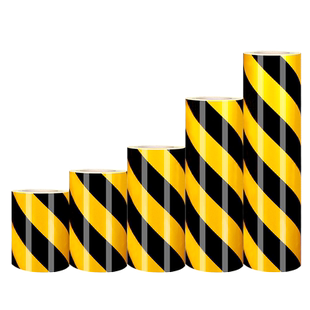 劲凯黑黄斜纹反光警示胶带红白反光膜耐磨地贴条警示贴安全贴纸