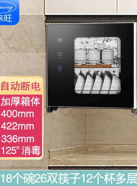 普来旺碗筷消毒柜高温壁挂式家用餐具茶杯单门台式小型厨房碗柜