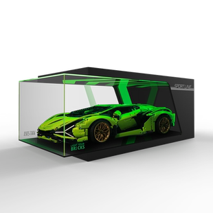 LYB乐一百适用乐高兰博基尼展示盒赛车保时捷911布加迪通用展示盒