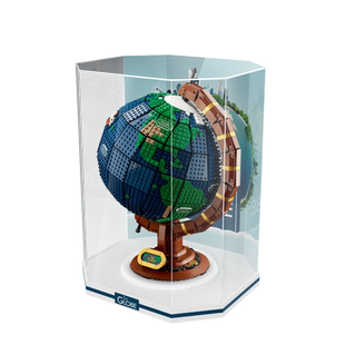 LYB乐一百适用乐高21332地球仪展示盒积木模型一体式亚克力防尘罩