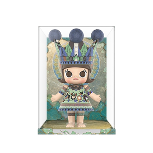 LYB适用泡泡玛特1000%MOLLY穆夏400%常沙娜敦煌大娃亚克力展示盒