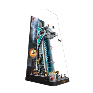 LYB乐一百适用76269漫威复仇者联盟大厦展示盒复联大厦防尘罩