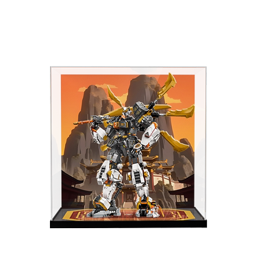 乐一百适用乐高幻影忍者71821寇的泰坦神龙机甲亚克力展示盒防尘