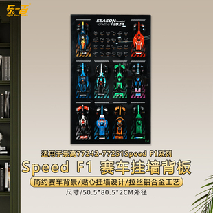 LYB乐一百适用乐高77242-77251SPEEDF1赛车背板相框上墙展示盒