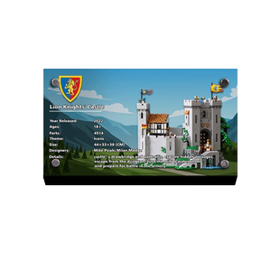 LYB乐一百适用乐高10305雄狮骑士城堡积木亚克力加厚专属展示铭牌